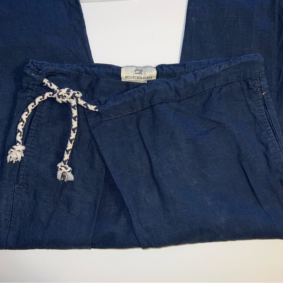 Scotch & Soda Women’s Navy Blue Asymmetrical Zip Closure Trousers Sz M - Picture 2 of 9